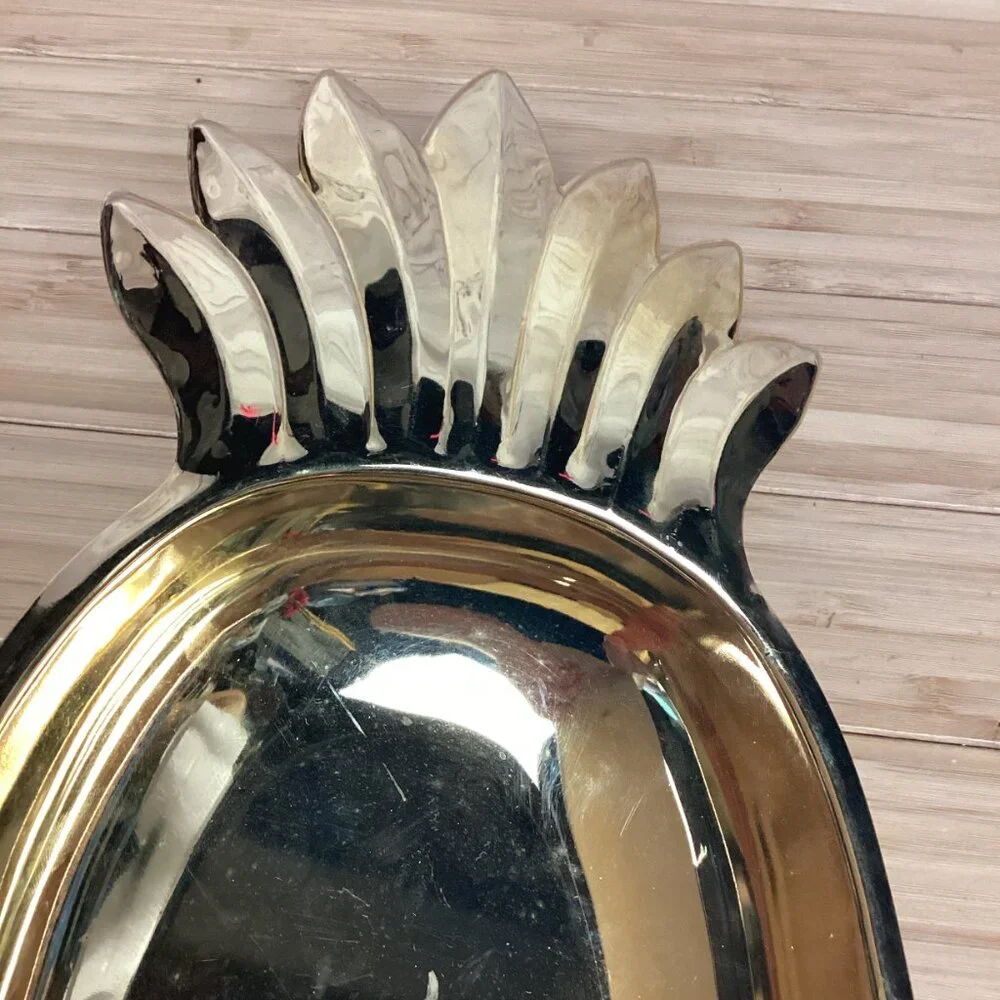 Vintage Shelton Ware 24k Gold Electroplated Pineapple Dish